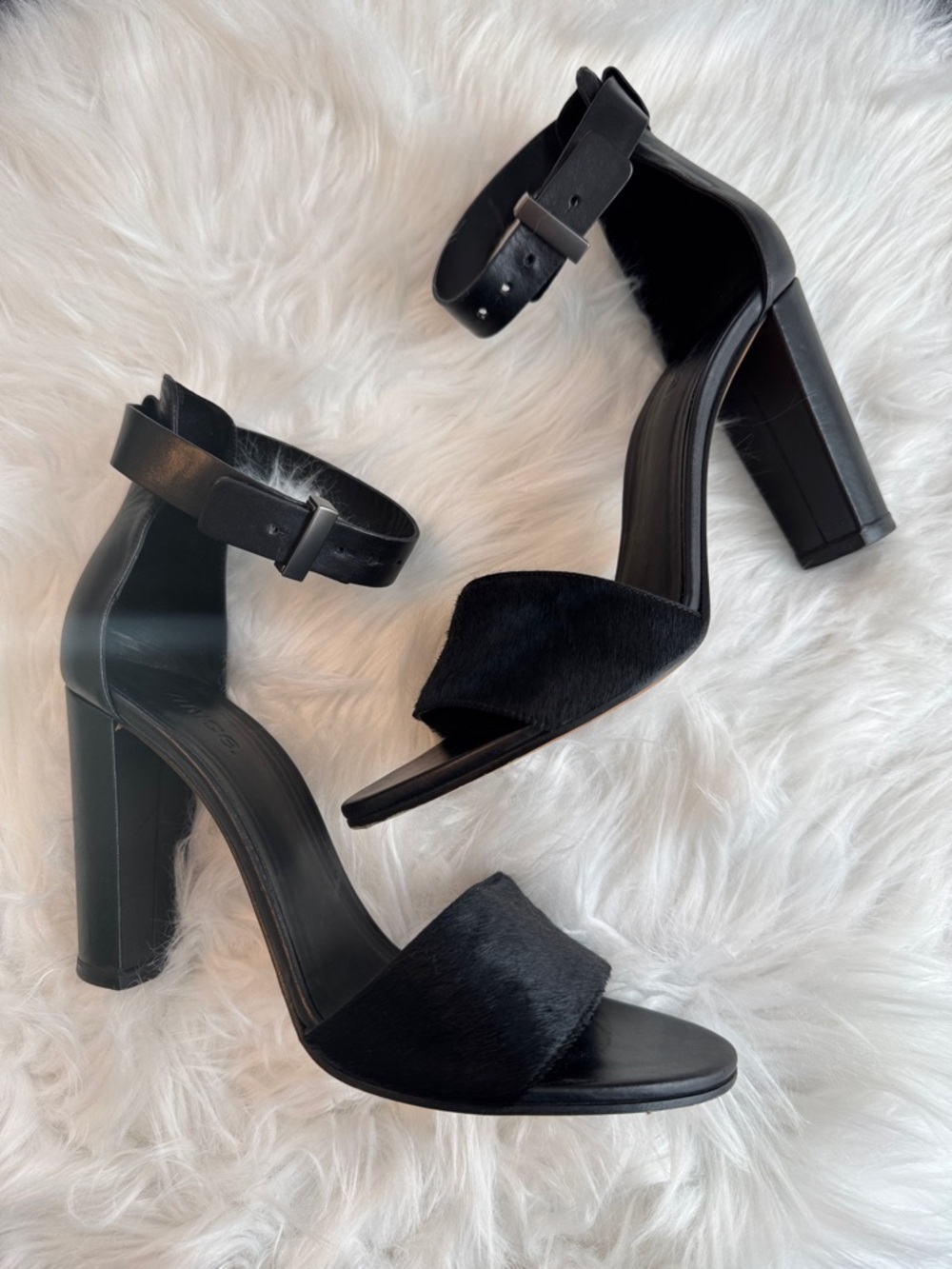 Vince Serena Black Ankle-Strap High Heel Sandals size 10